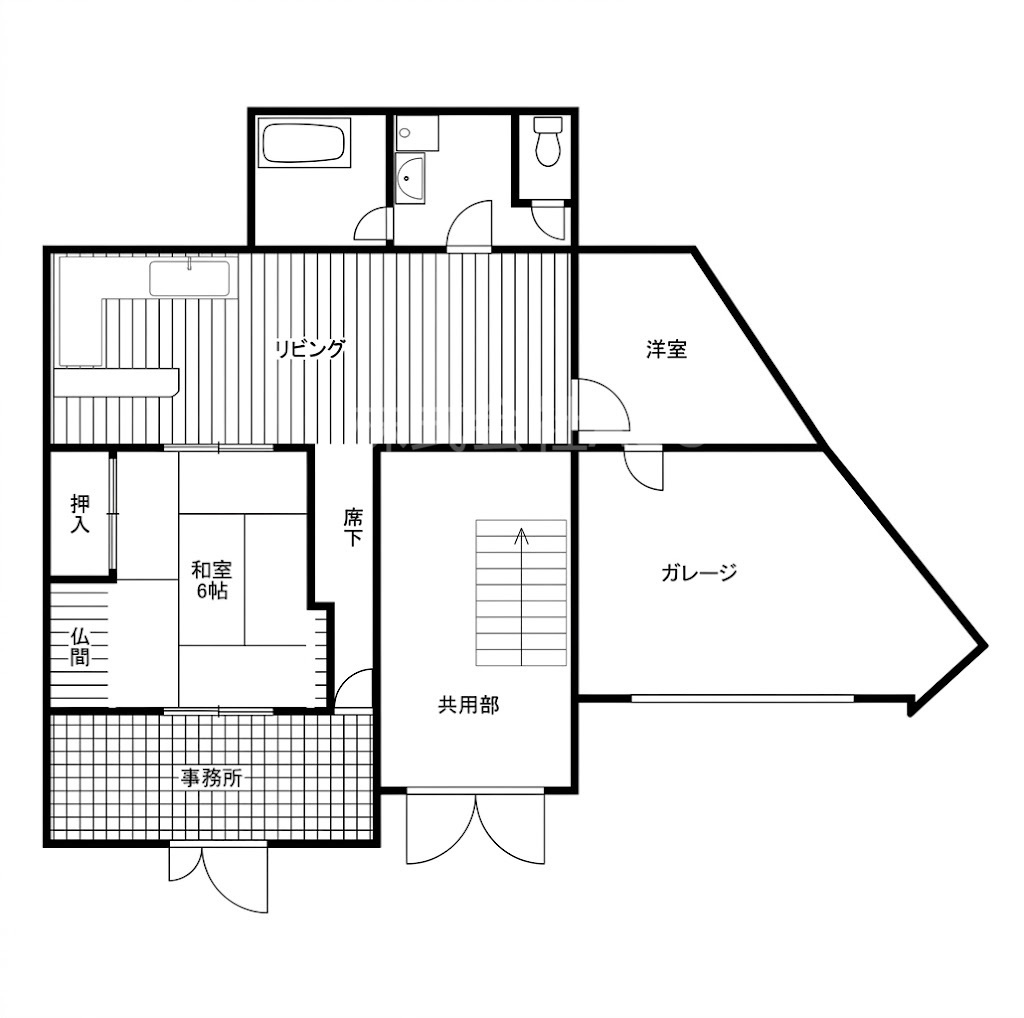 今清マンション　テナントの間取り