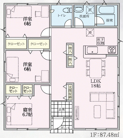 上里町神保原町第6（全2棟）2号棟の間取り