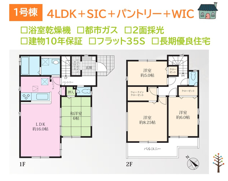 平塚市諏訪町7期　全2棟　1号棟の間取り|便利な仕様設備も豊富にラインナップされた４LDKのお住まい。
経験豊富なスタッフが丁寧に不動産情報のご案内を致しますので、安心してお任せ下さい。