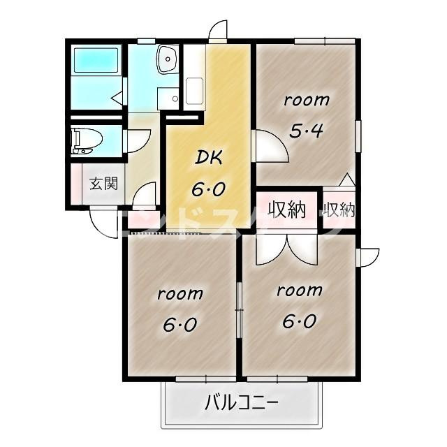 エスペランサBの間取り|高崎、前橋のお部屋探しはエンドスケープまで！お客様の理想お聞かせ下さい♪