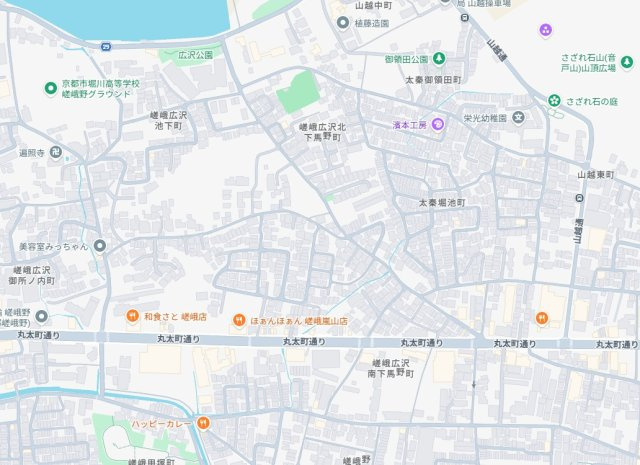 京都市右京区嵯峨広沢南野町　第3期　新築一戸建ての地図