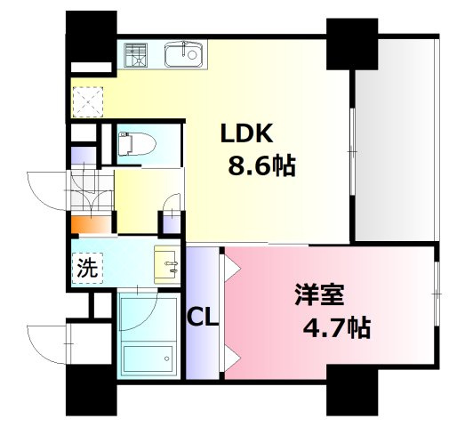 【間取り】 | ドルチェ広島駅北口