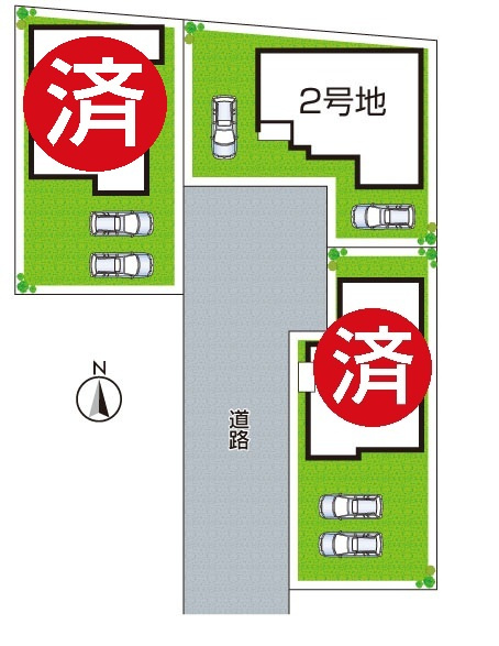 ●31(土)1(日)3(祝)現地説明会！　橿原市忌部町　第1期　新築一戸建ての区画図|全3区画