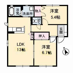 Myメゾン みらいえ B棟の間取り