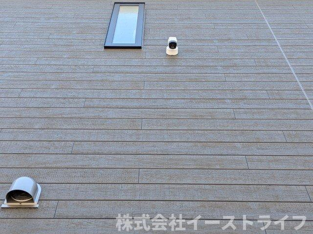 【新築戸建】　いわき市平谷川瀬第2　全3棟の防犯設備|1号棟写真　防犯カメラが設置されています。