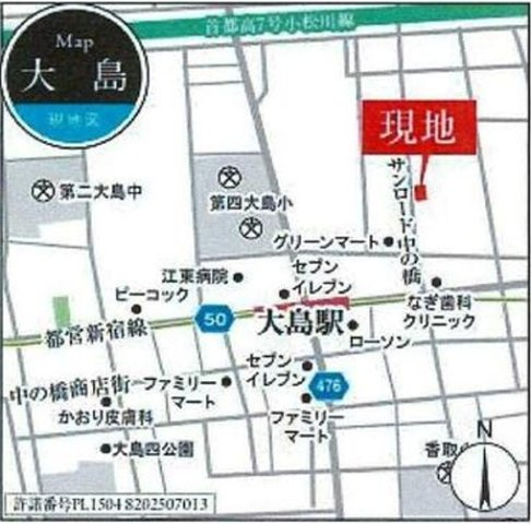 ＴＨＥ　ＰＡＬＭＳ大島の地図
