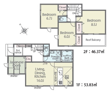 西尾市米津町01期　新築分譲住宅　全6棟　6号棟