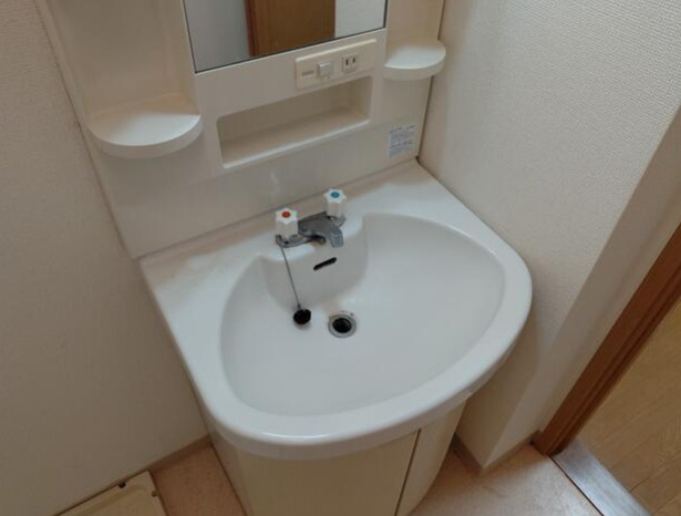 パセオ新在家の洗面所