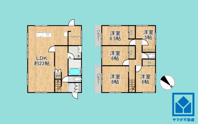 西宮市北六甲台３丁目の間取り