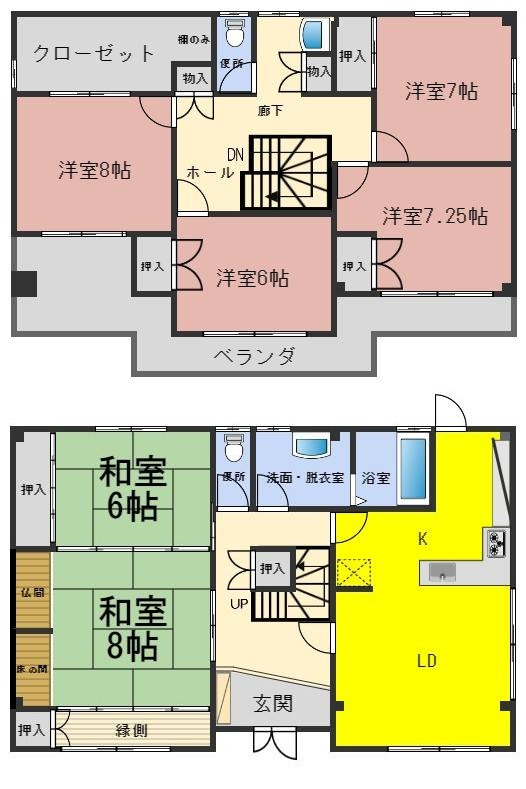 ６６８８３　岐阜市柳津町本郷1丁目戸建ての間取り