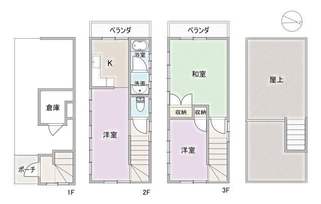 昭和区北山本町１丁目戸建の間取り