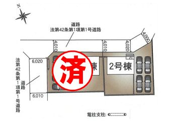 常総市新石下　第10　2号棟の区画図
