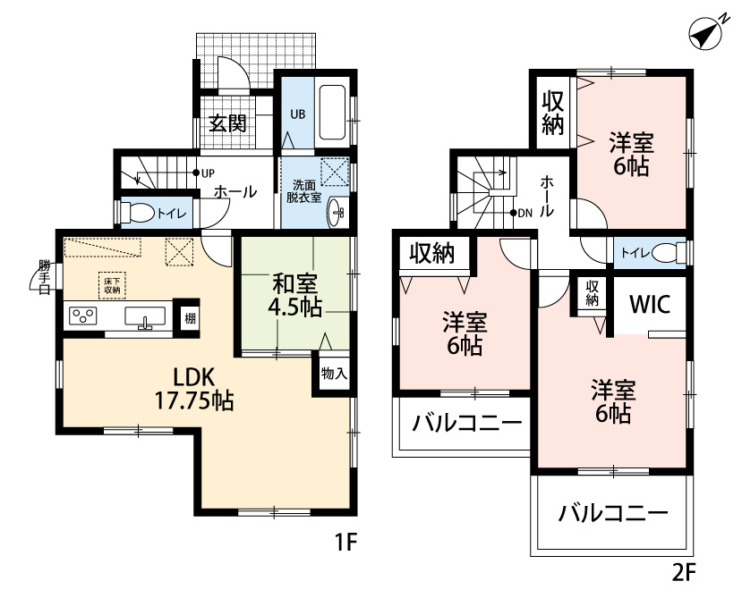 小牧市小松寺2丁目　中古戸建の間取り|オール電化