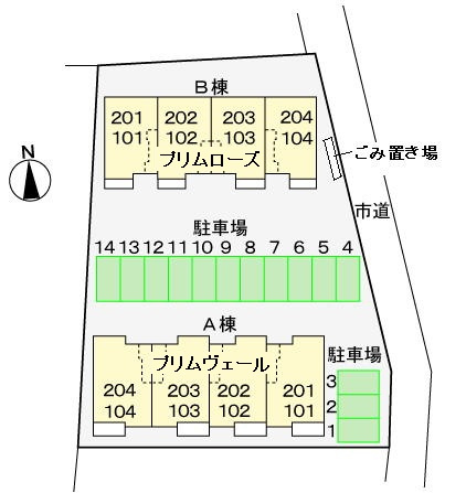 プリムローズの駐車場