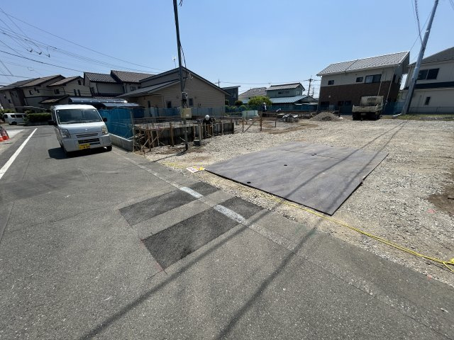 新築　高崎市棟高町1期　4号棟の前面道路含む現地写真|現地写真　北側接道幅員約4.4ｍ