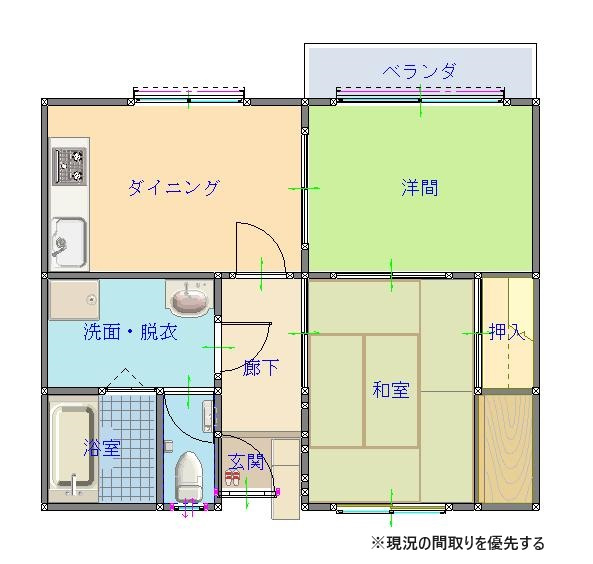 ハイムながもとの間取り