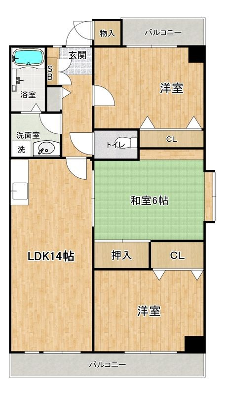 エスペランサ室見の間取り