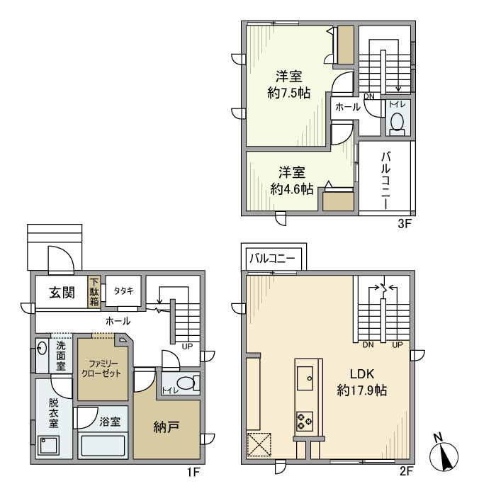 別所戸建の間取り