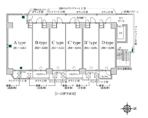 ファーストフィオーレ新町ファジスタの区画図