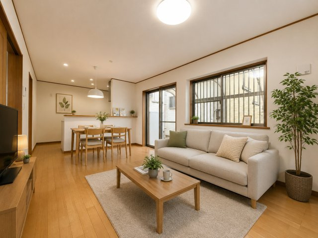 西区清里町戸建の居間・リビング