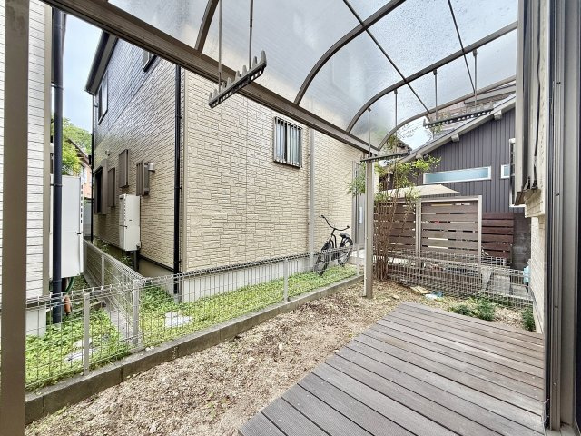 西区清里町戸建の庭