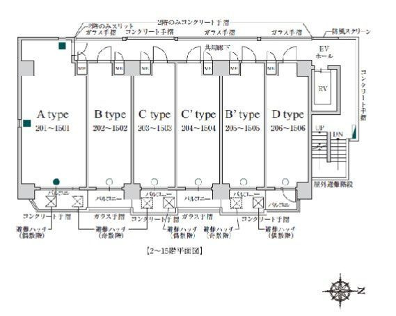 ファーストフィオーレ新町ファジスタの区画図