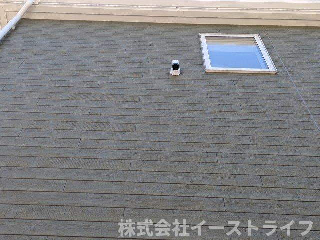 【新築戸建】　いわき市平谷川瀬第2　全3棟の防犯設備|3号棟写真　防犯カメラが設置されています。