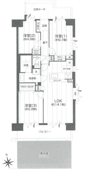 【間取り】 | 東急ドエル・アルス戸田
