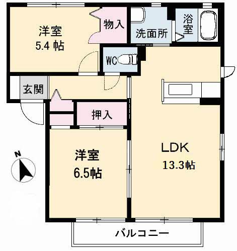 シャーメゾン際波 A棟の間取り
