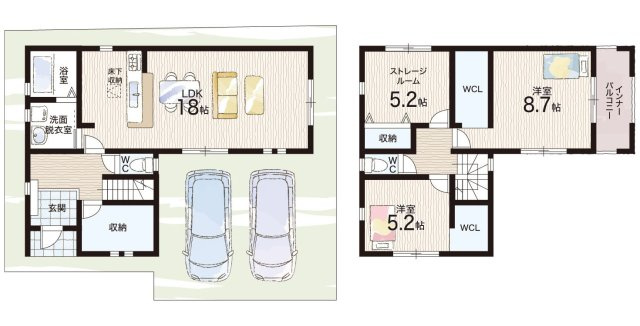 ◆羽曳野市誉田　新築一戸建ての間取り|４号地