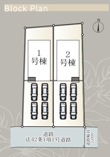 【新築戸建】　いわき市金山町第10　全2棟の区画図|区画図です。ご参照ください。