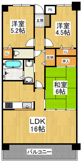 【間取り】 | ライオンズマンション大阪狭山壱番館