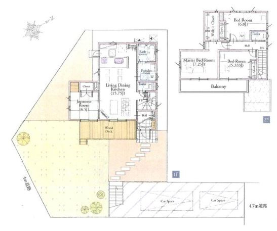 【中古】川越市小堤中古住宅の間取り
