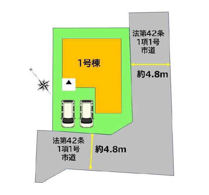 福岡市早良区内野5丁目第4-1棟（1号棟）の区画図|配置図