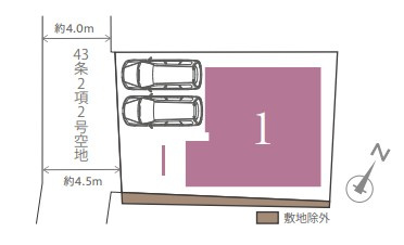 【限定1棟】西原町小那覇新築戸建ての区画図