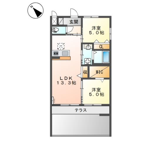 【間取り】 | 仮称）泉大津市千原町新築アパート