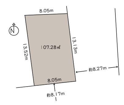新小川町　土地の区画図