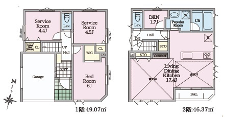 KAWAWA～KAWAWA～KAWAWA～横浜市内とはいえゆったりとした時間が流れる街、そう、川和。な【都筑区川和町新築戸建】の間取り