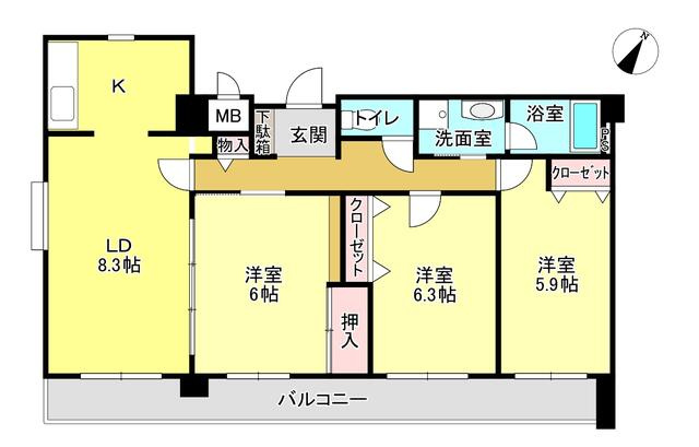 ブルーハイムの間取り