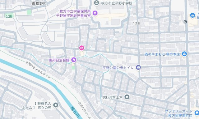 枚方市招提南町　第5期　新築一戸建ての地図