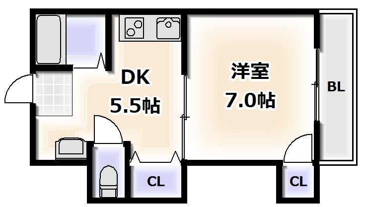 千船ハイツの間取り