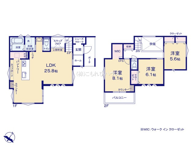 桶川市坂田西　新築一戸建て　タマタウン　03の間取り|【全3棟・3号棟】桶川市坂田西　新築一戸建て　タマタウン　03・3LDK・土地面積149.41m2・建物面積110.33m2