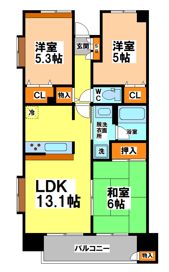 サンハイク7東小金井の間取り