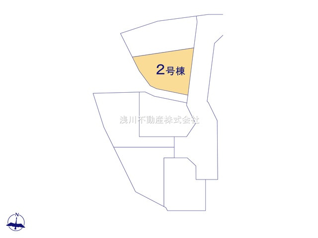 八王子市　小比企町　新築一戸建て　１期の区画図|～全6区画の新しいコミュニティーが誕生～