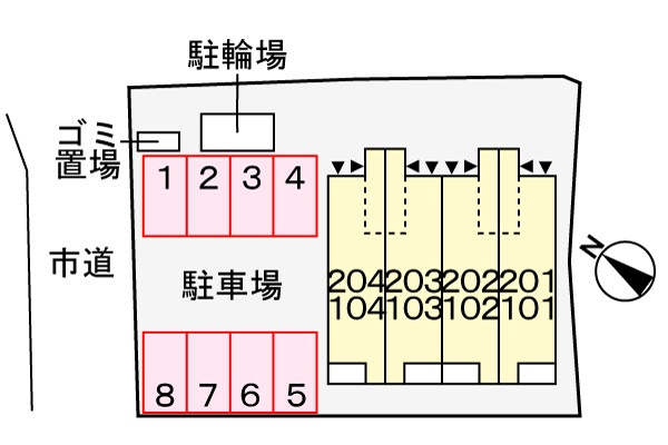 パークサイド　クレハ　Ⅲの区画図