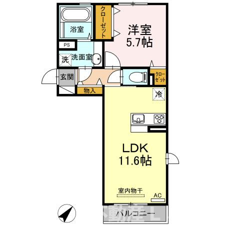 エスポワール松橋の間取り