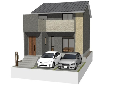 【外観パース】 | 山科区川田菱尾田　新築戸建