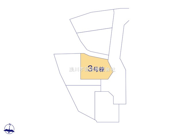 八王子市　小比企町　新築一戸建て　１期の区画図|～全6区画の新しいコミュニティーが誕生～