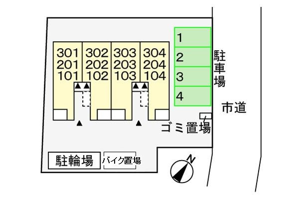 レリア立川の区画図