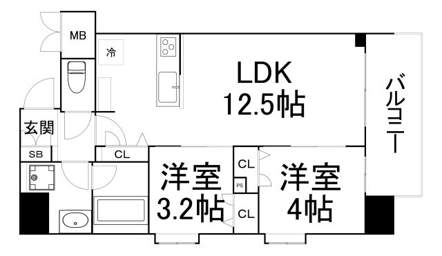 【間取り】 | ルフォンプログレ南森町
